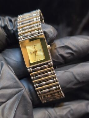 Xanadu Gold And Silver Dual-Tone Quartz Bracelet Watch